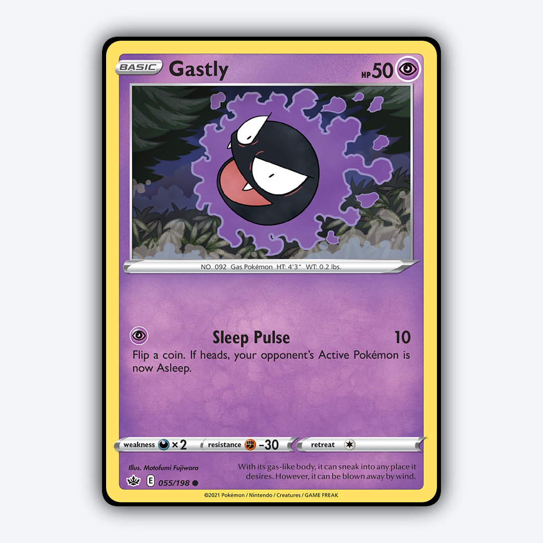 Gastly 055/198 - Chilling Reign Set - Card Rug