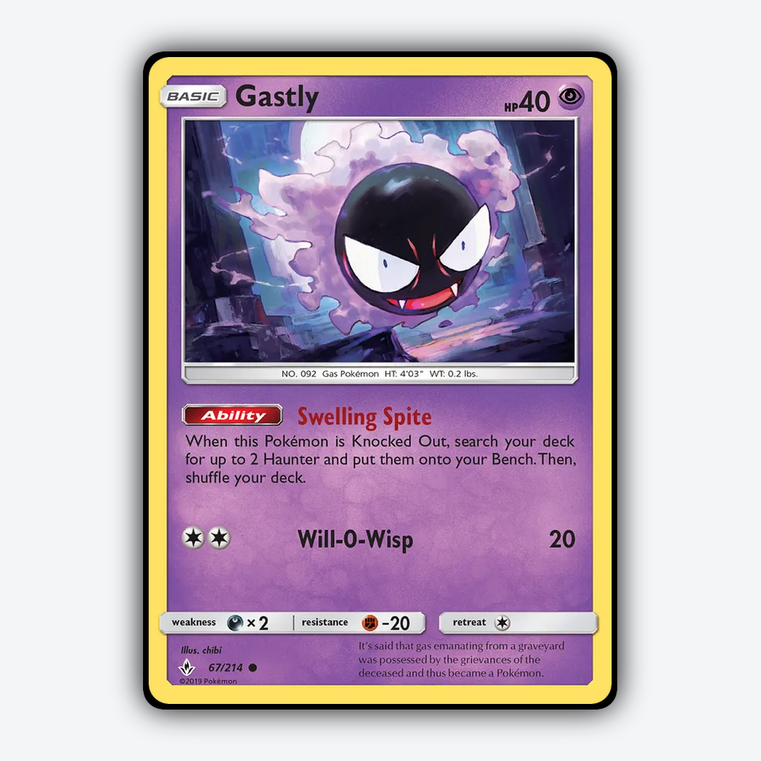 Gastly 067/214 - Unbroken Bonds Set - Card Rug