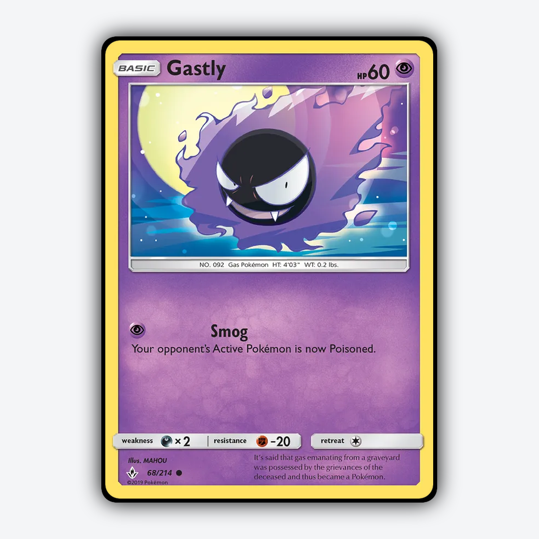 Gastly 068/214 - Unbroken Bonds Set - Card Rug