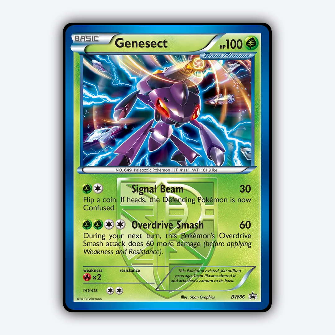 Genesect #86 - BW Black Star Promos Set - Card Rug