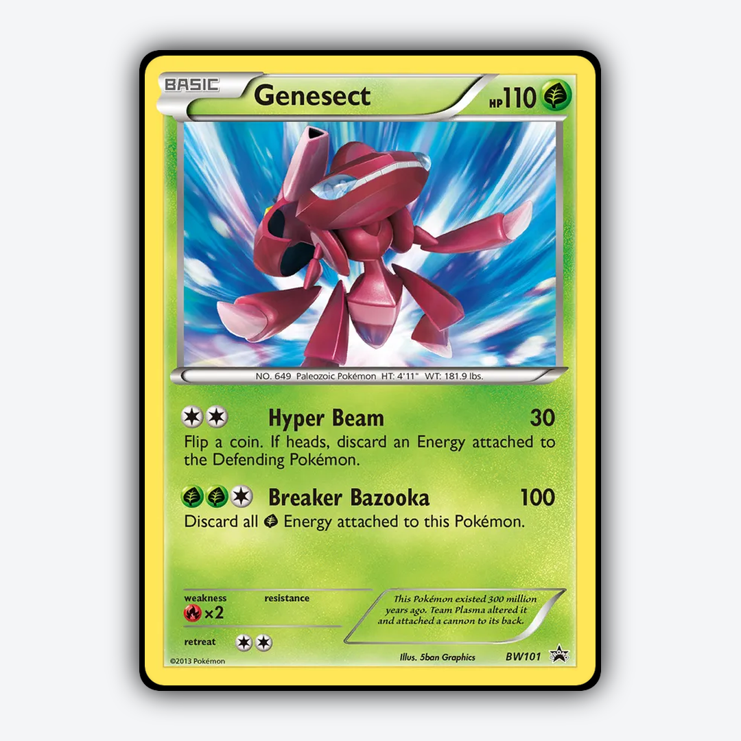 Genesect #101 - BW Black Star Promos Set - Card Rug
