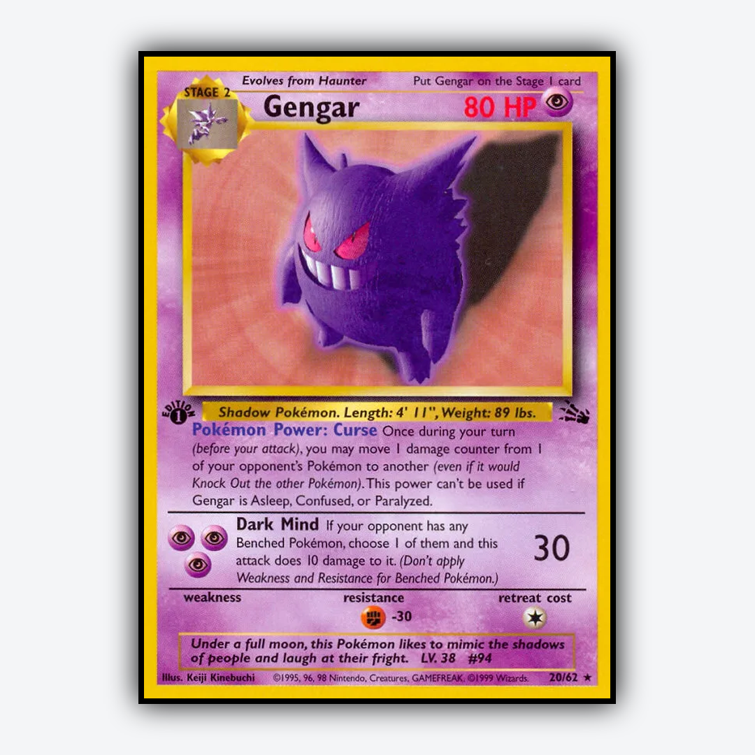Gengar 020/62 - Fossil Set - Card Rug
