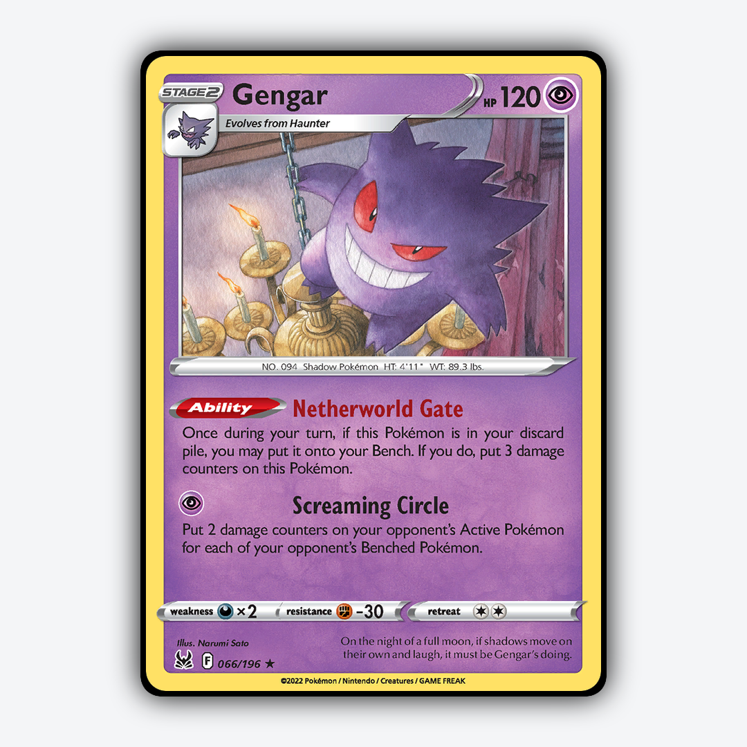Gengar 066/196 - Lost Origin Set - Card Rug