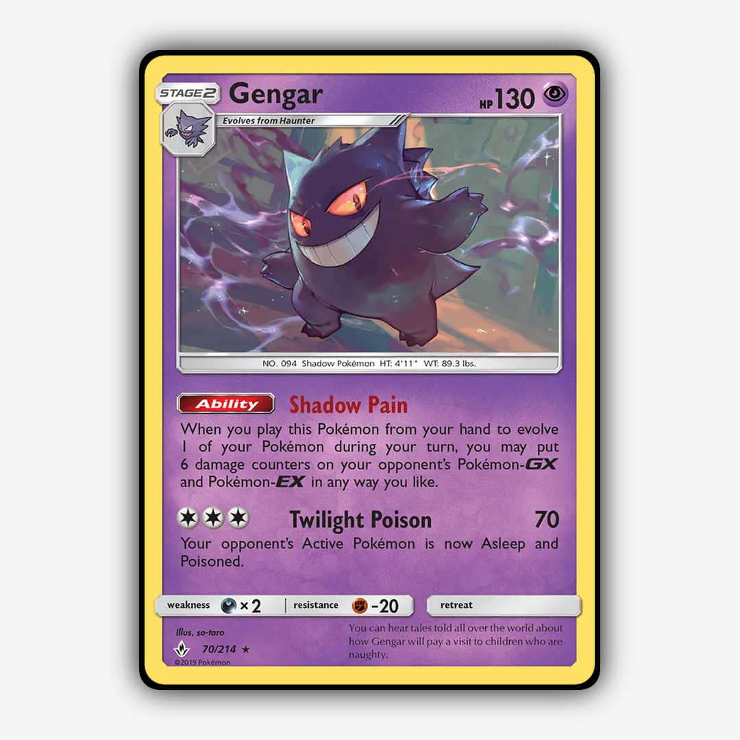 Gengar 070/214 - Unbroken Bonds Set - Card Rug