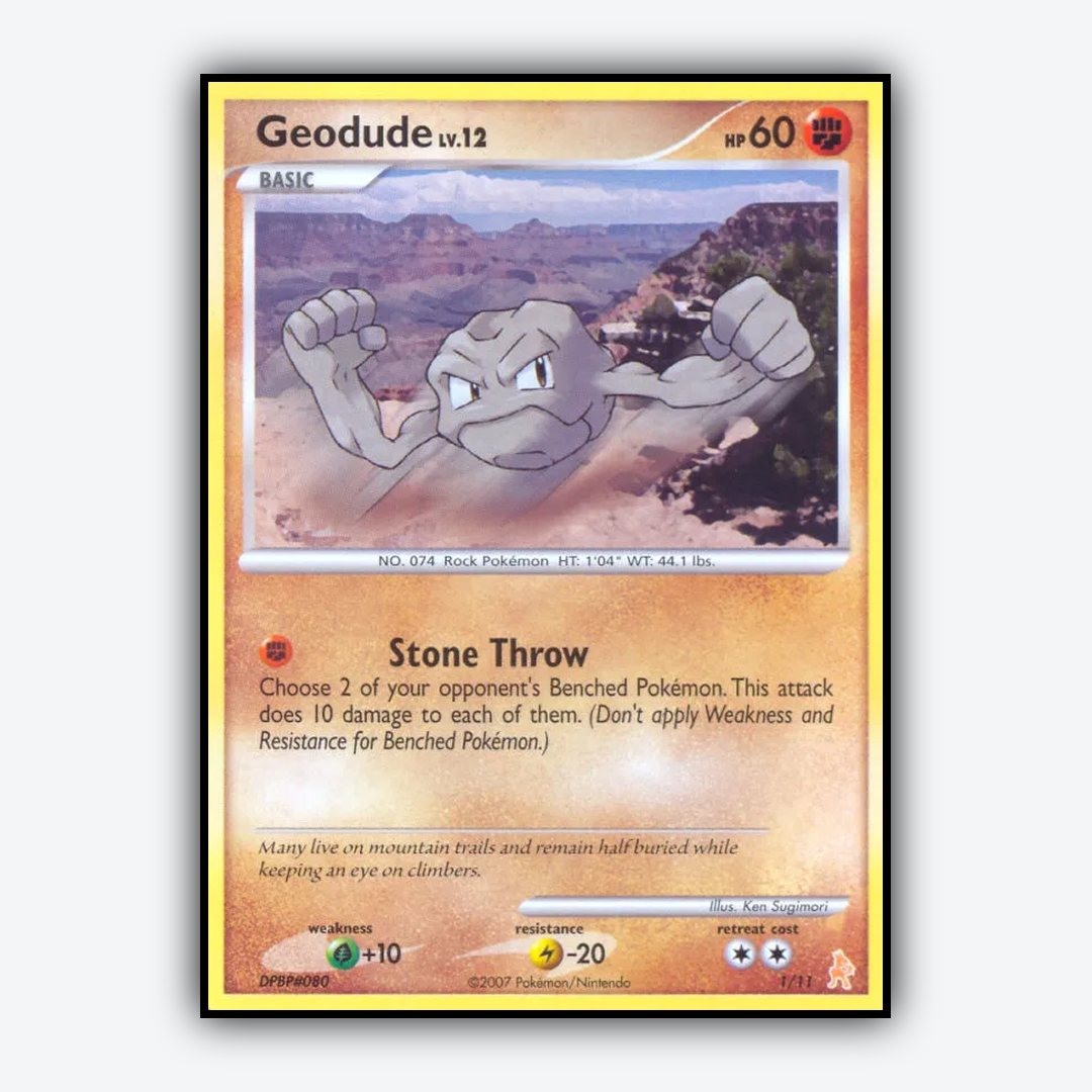 Geodude 001/11 - DP Trainer Kit Lucario Set - Card Rug