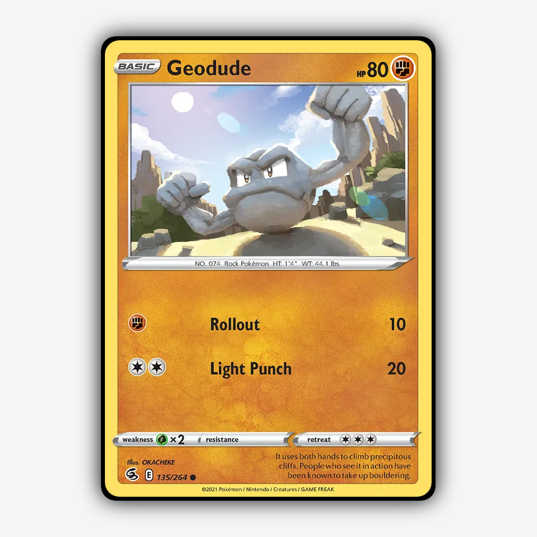 Geodude 135/264 - Fusion Strike Set - Card Rug