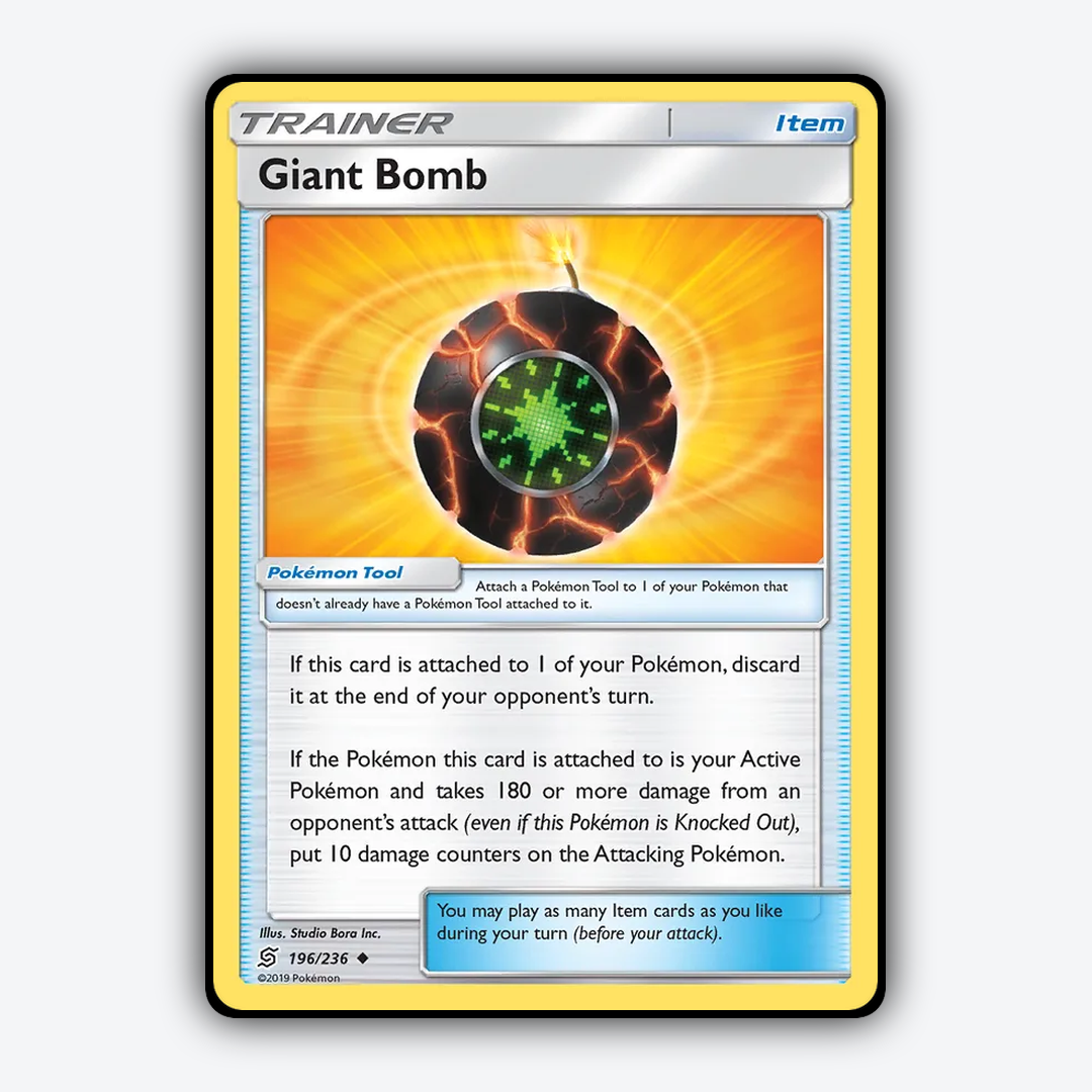 Giant Bomb 196/236 - Unified Minds Set - Card Rug