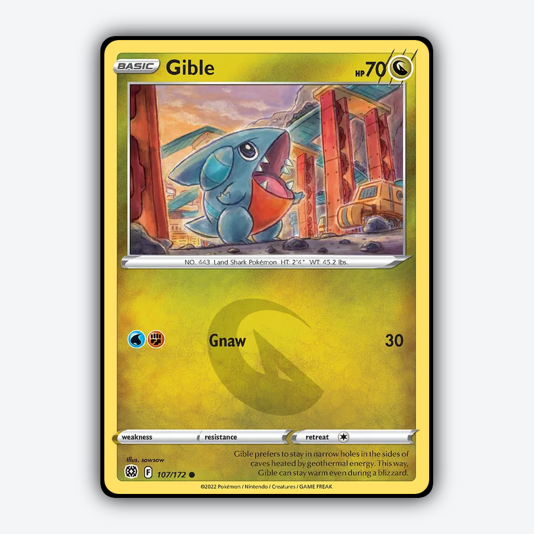 Gible 107/172 - Brilliant Stars Set - Card Rug