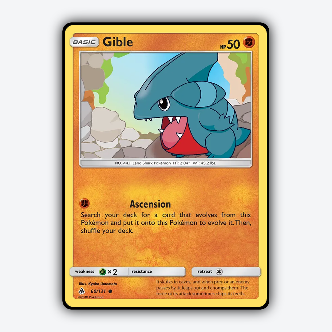 Gible 060/131 - Forbidden Light Set - Card Rug
