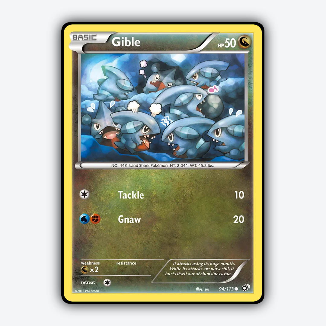 Gible 094/113 - Legendary Treasures Set - Card Rug