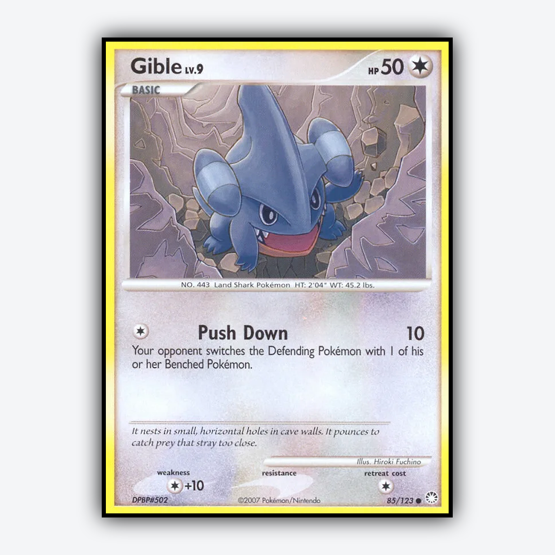 Gible 085/123 - Mysterious Treasures Set - Card Rug