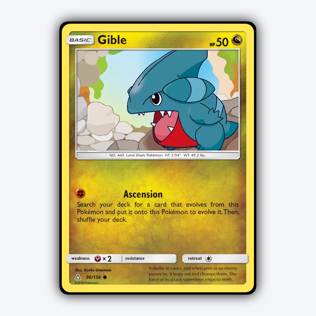Gible 096/156 - Ultra Prism Set - Card Rug