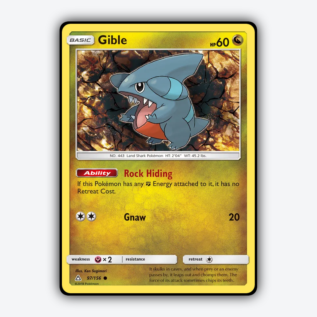 Gible 097/156 - Ultra Prism Set - Card Rug