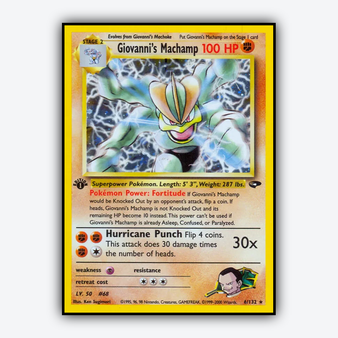 Giovanni's Machamp 006/132 - Gym Challenge Set - Card Rug