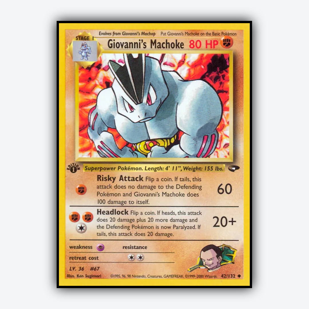 Giovanni's Machoke 042/132 - Gym Challenge Set - Card Rug