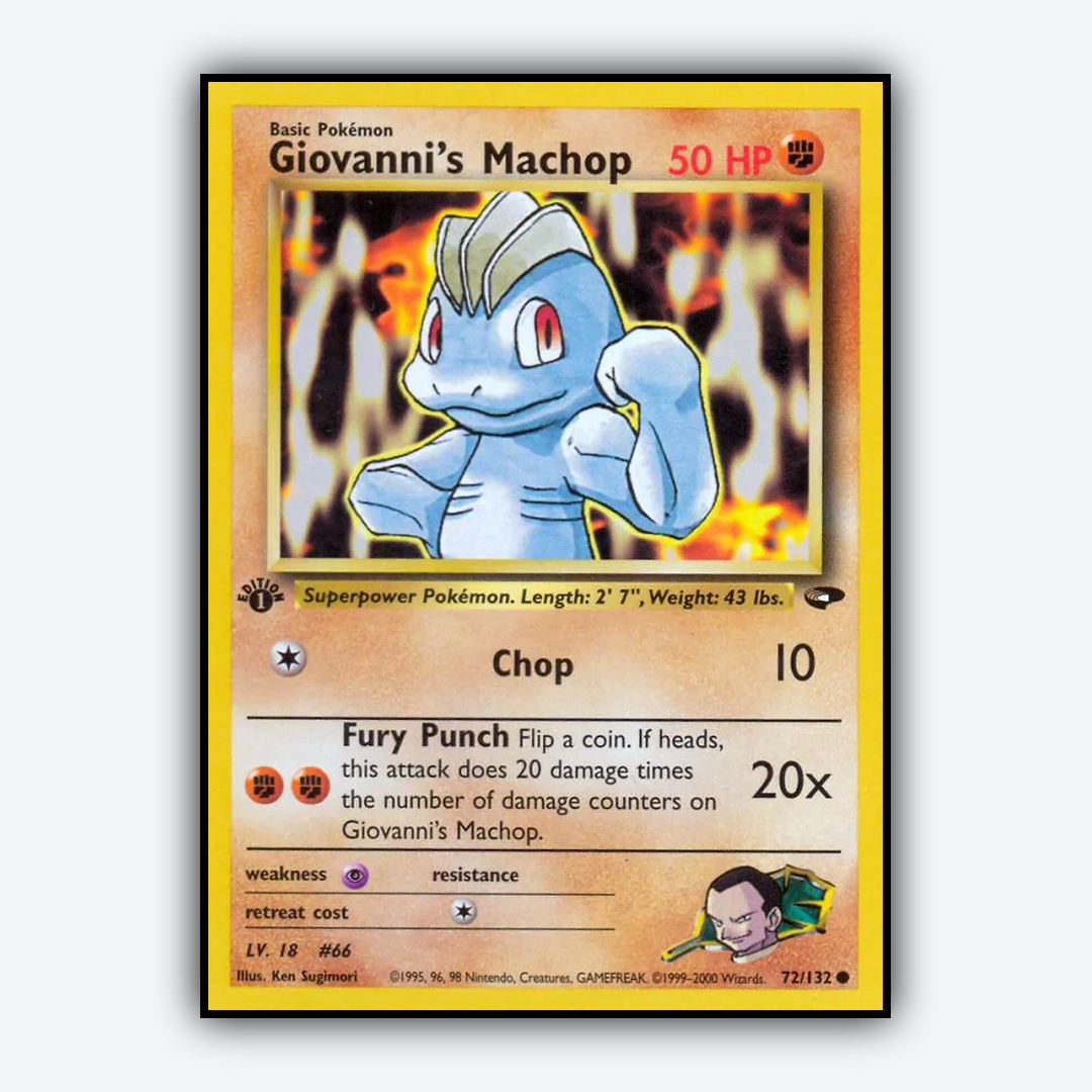 Giovanni's Machop 072/132 - Gym Challenge Set - Card Rug