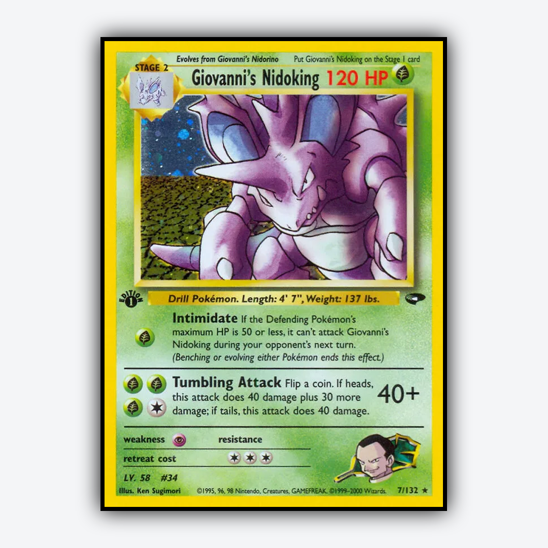 Giovanni's Nidoking 007/132 - Gym Challenge Set - Card Rug