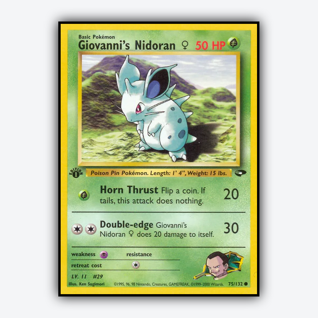 Giovanni's Nidoran ♀ 075/132 - Gym Challenge Set - Card Rug