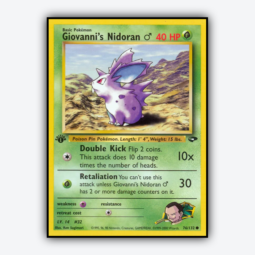 Giovanni's Nidoran ♂ 076/132 - Gym Challenge Set - Card Rug