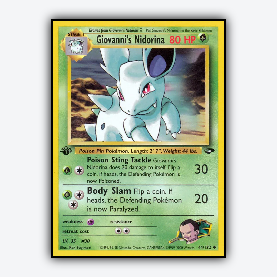 Giovanni's Nidorina 044/132 - Gym Challenge Set - Card Rug
