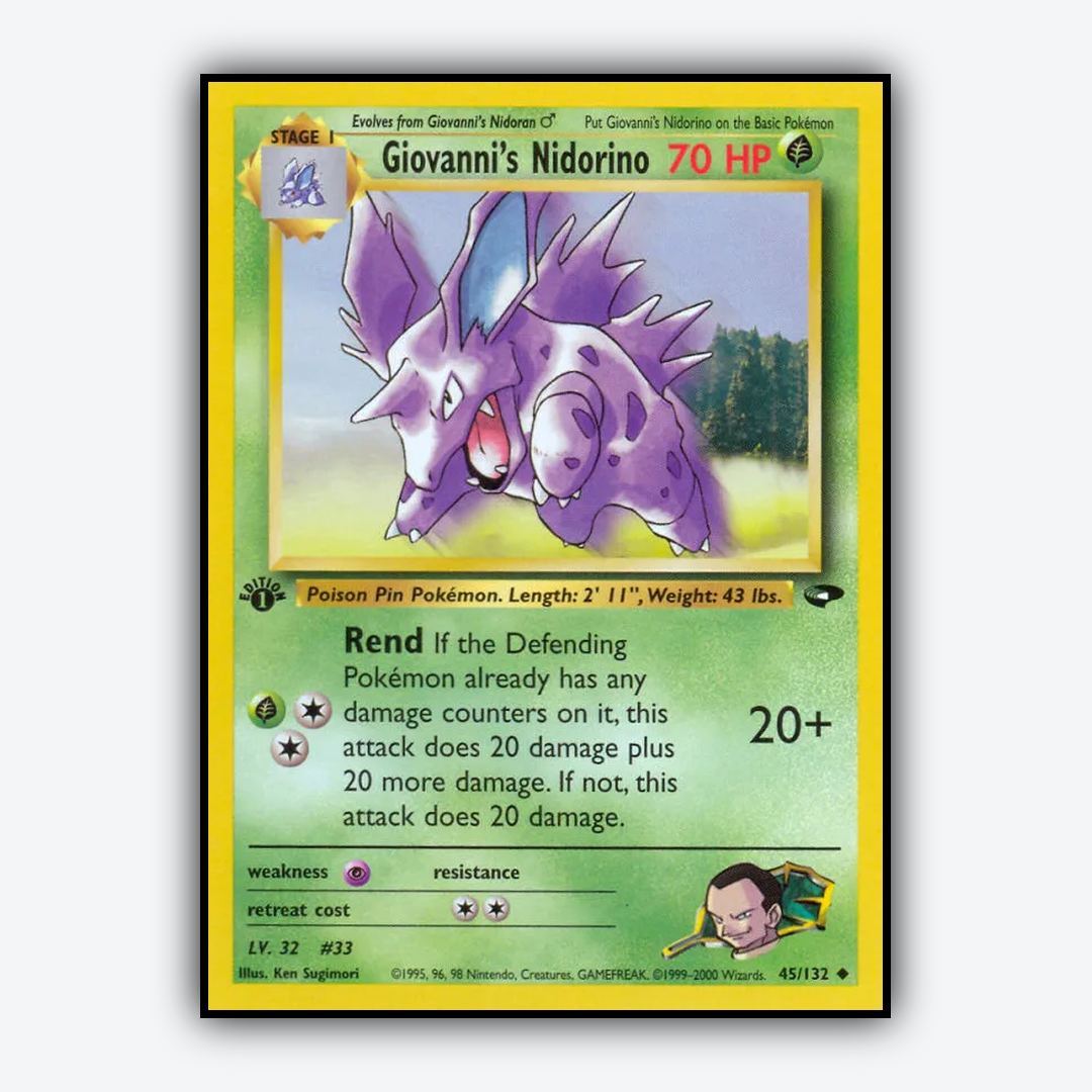 Giovanni's Nidorino 045/132 - Gym Challenge Set - Card Rug
