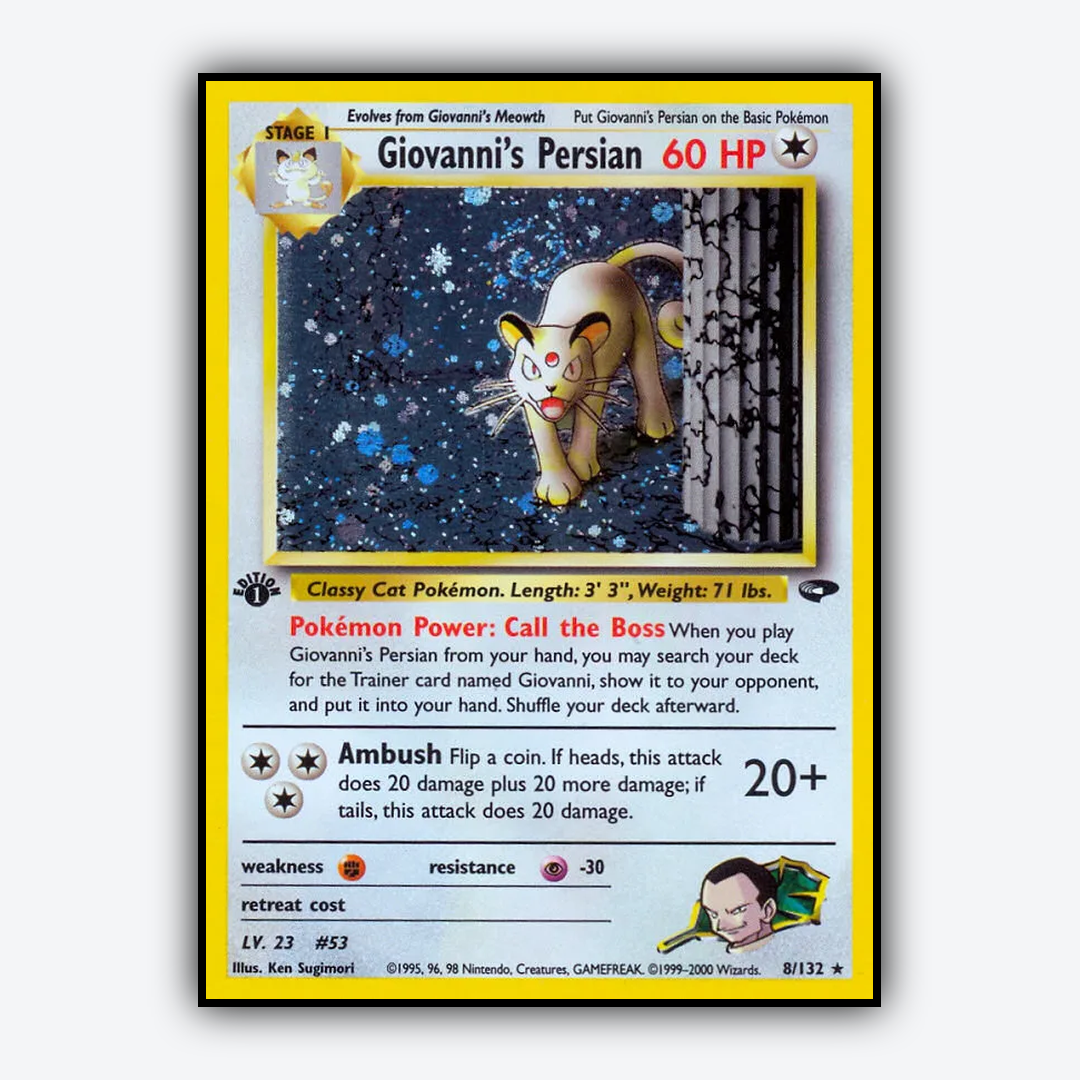 Giovanni's Persian 008/132 - Gym Challenge Set - Card Rug