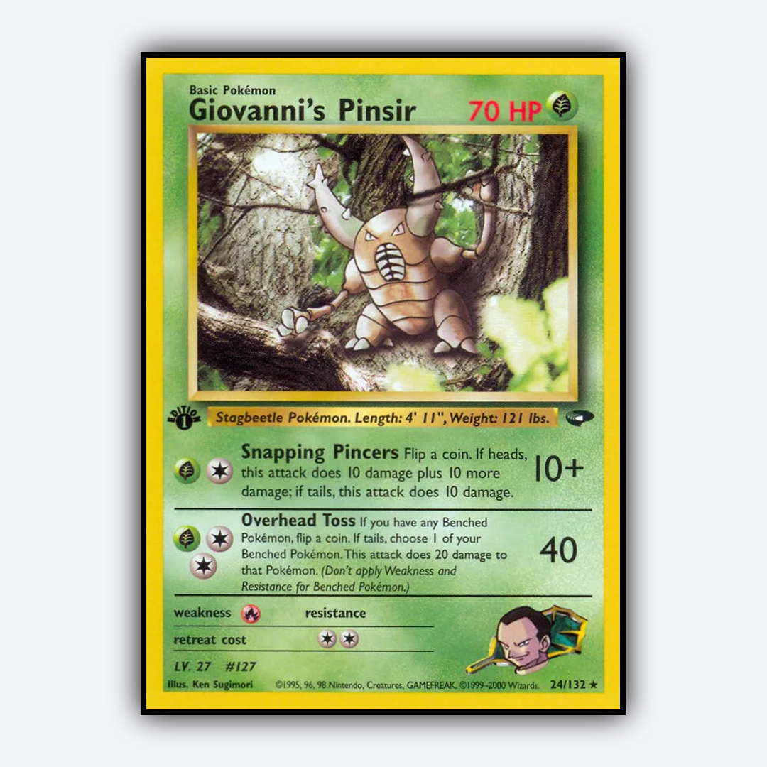 Giovanni's Pinsir 024/132 - Gym Challenge Set - Card Rug