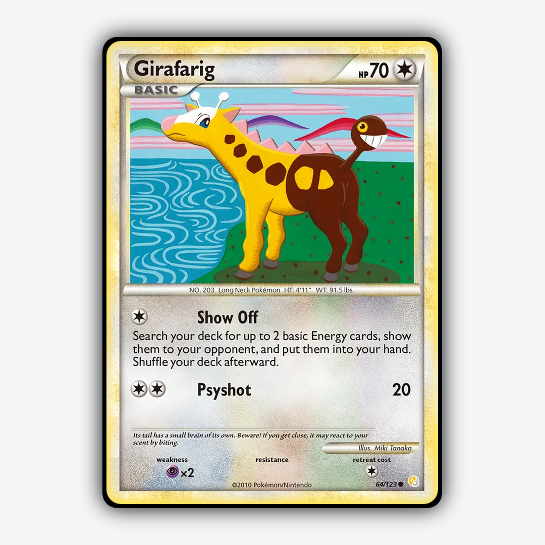 Girafarig 064/123 - HeartGold & SoulSilver Set - Card Rug