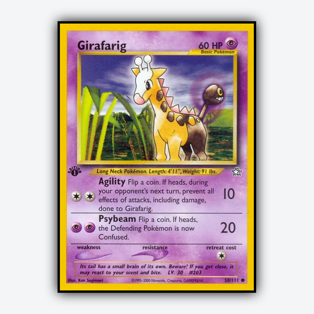 Girafarig 058/111 - Neo Genesis Set - Card Rug