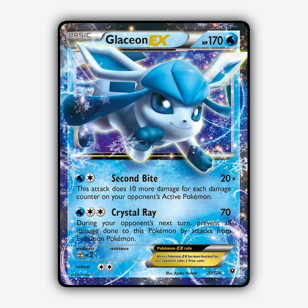 Glaceon-EX 020/124 - Fates Collide Set - Card Rug