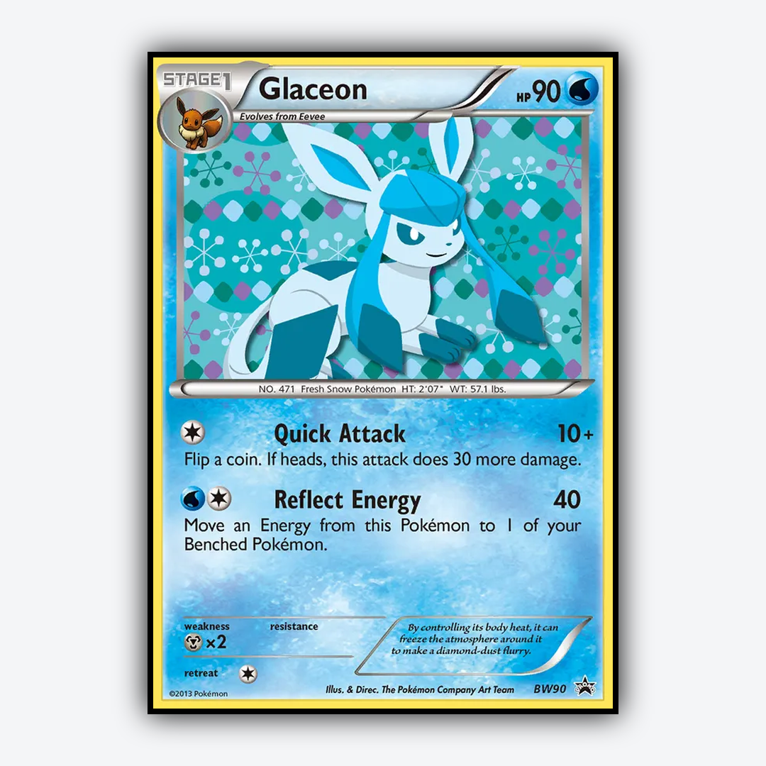 Glaceon #90 - BW Black Star Promos Set - Card Rug