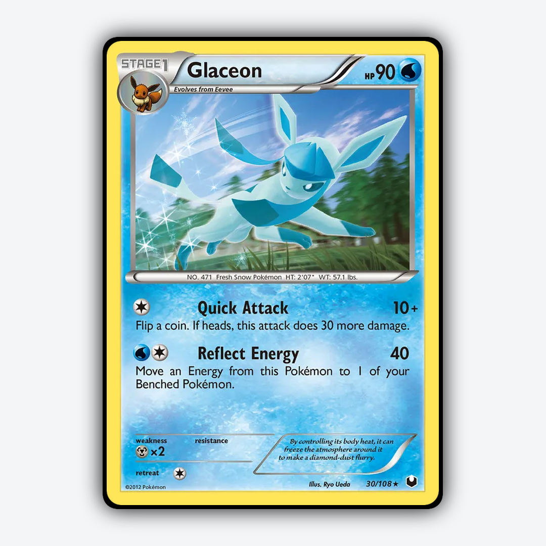 Glaceon 030/108 - Dark Explorers Set - Card Rug