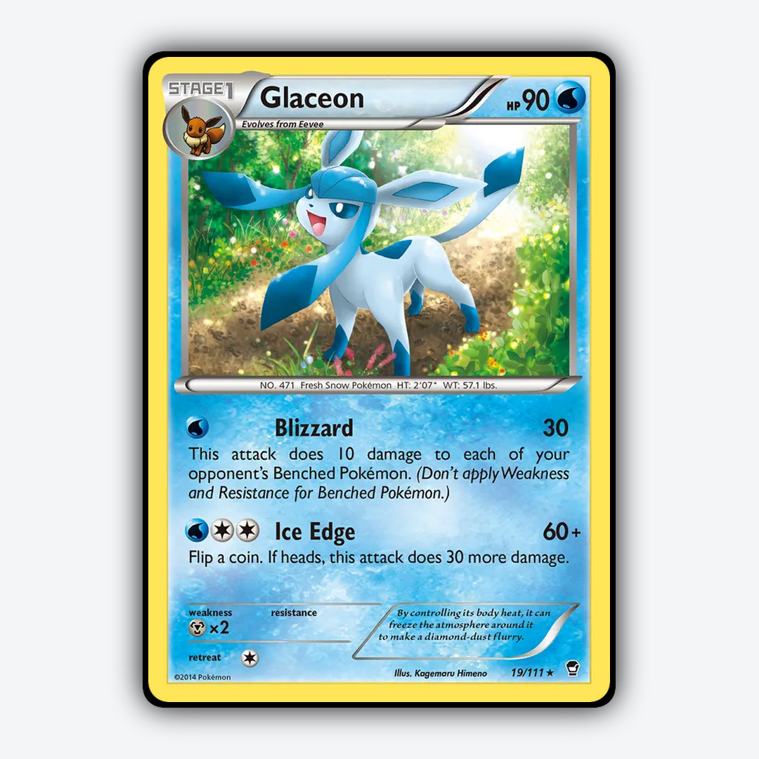 Glaceon 019/111 - Furious Fists Set - Card Rug