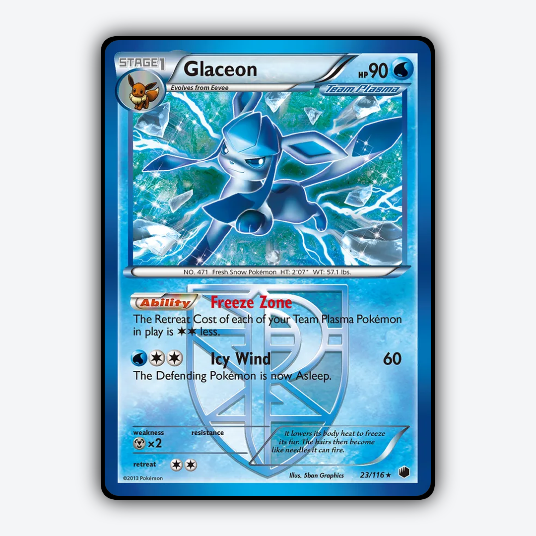 Glaceon 023/116 - Plasma Freeze Set - Card Rug