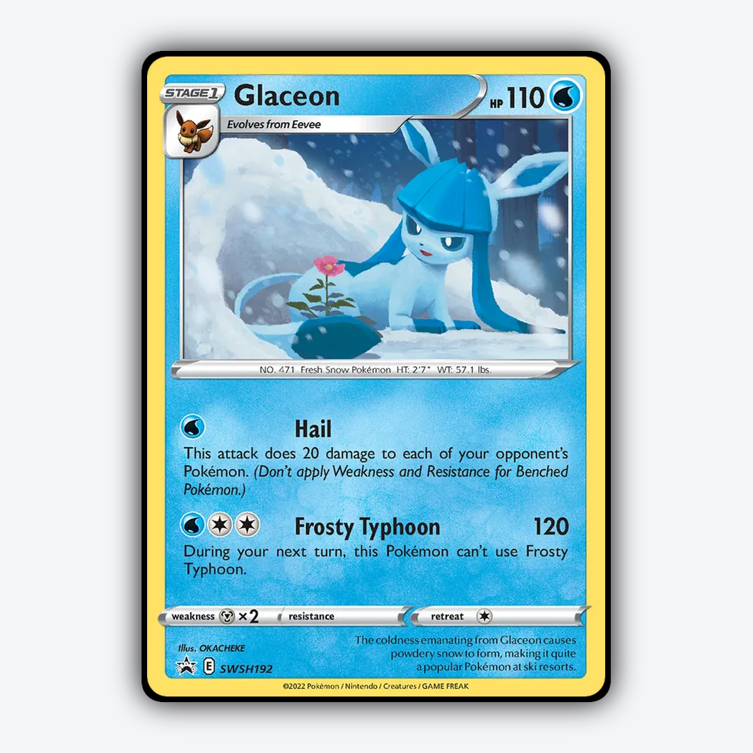 Glaceon #192 - SWSH Black Star Promos Set - Card Rug