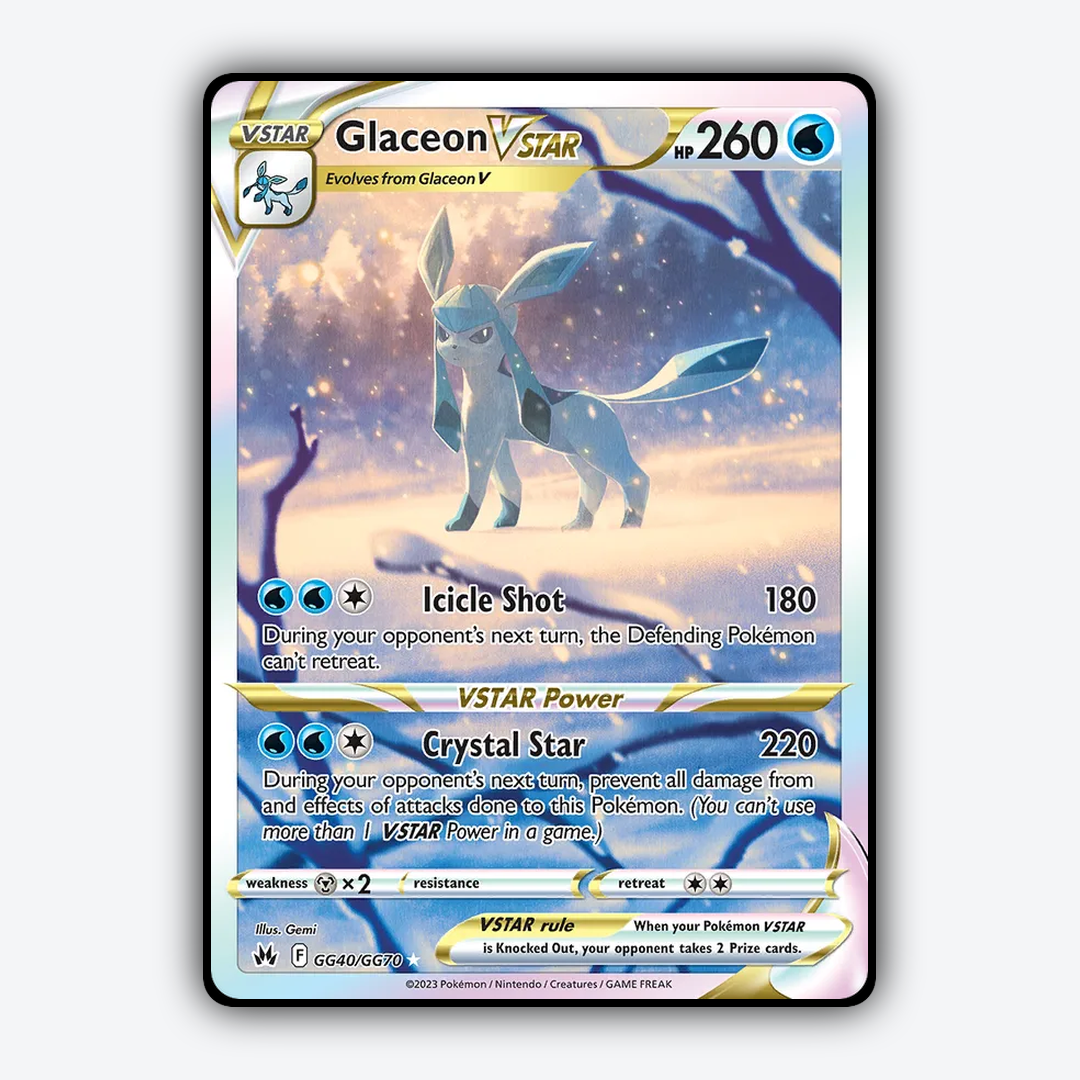Glaceon VSTAR #40 - Crown Zenith Set - Card Rug