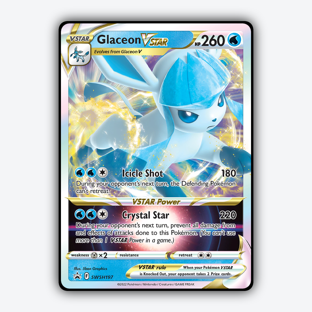 Glaceon VSTAR #197 - SWSH Black Star Promos Set - Card Rug