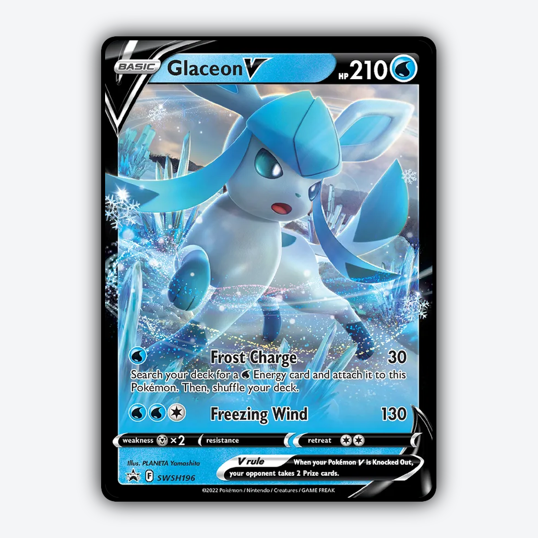 Glaceon V #196 - SWSH Black Star Promos Set - Card Rug