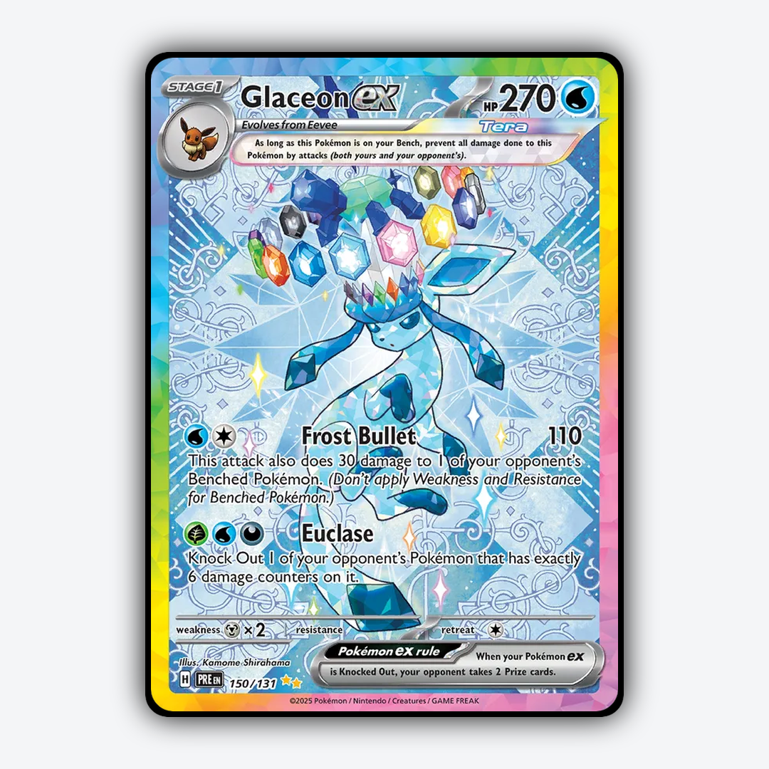 Glaceon ex #150 - Prismatic Evolutions Set - Card Rug
