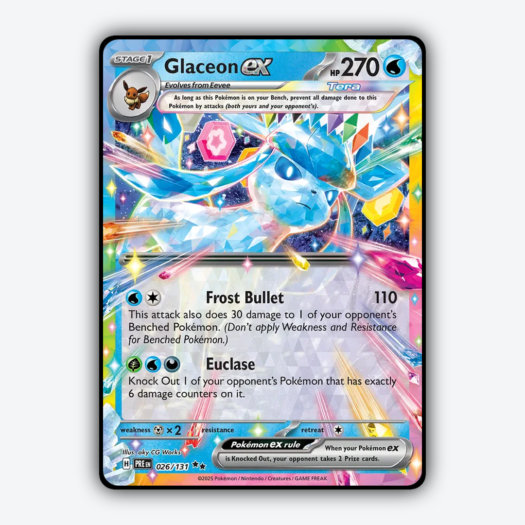 Glaceon ex #26 - Prismatic Evolutions Set - Card Rug