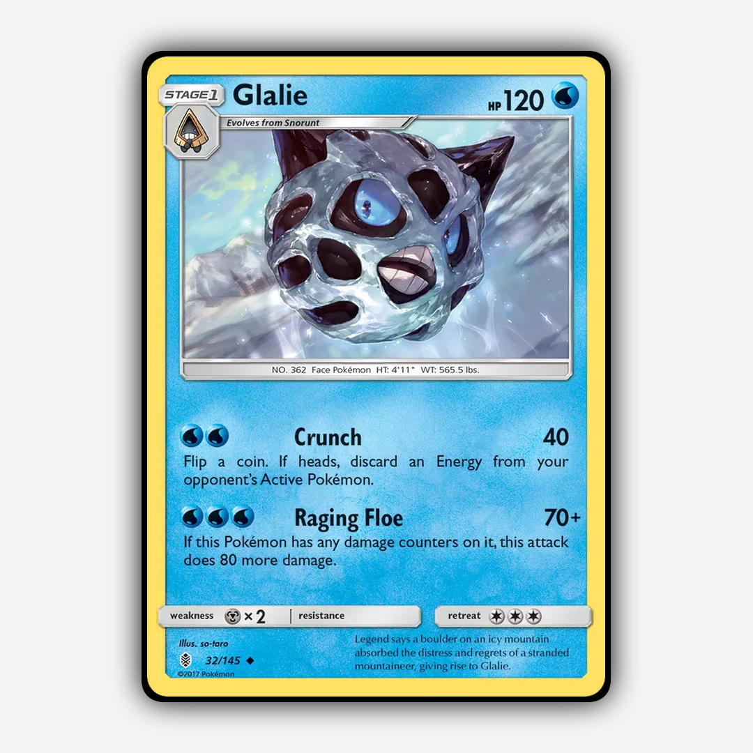 Glalie 032/145 - Guardians Rising Set - Card Rug