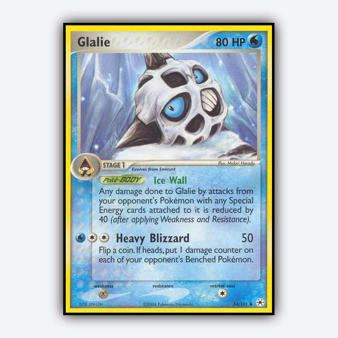 Glalie 034/101 - Hidden Legends Set - Card Rug