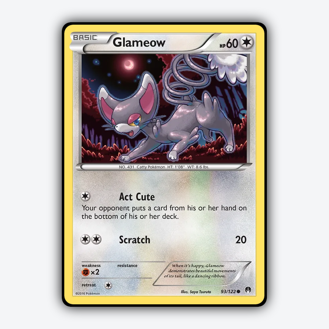 Glameow 093/122 - BREAKpoint Set - Card Rug
