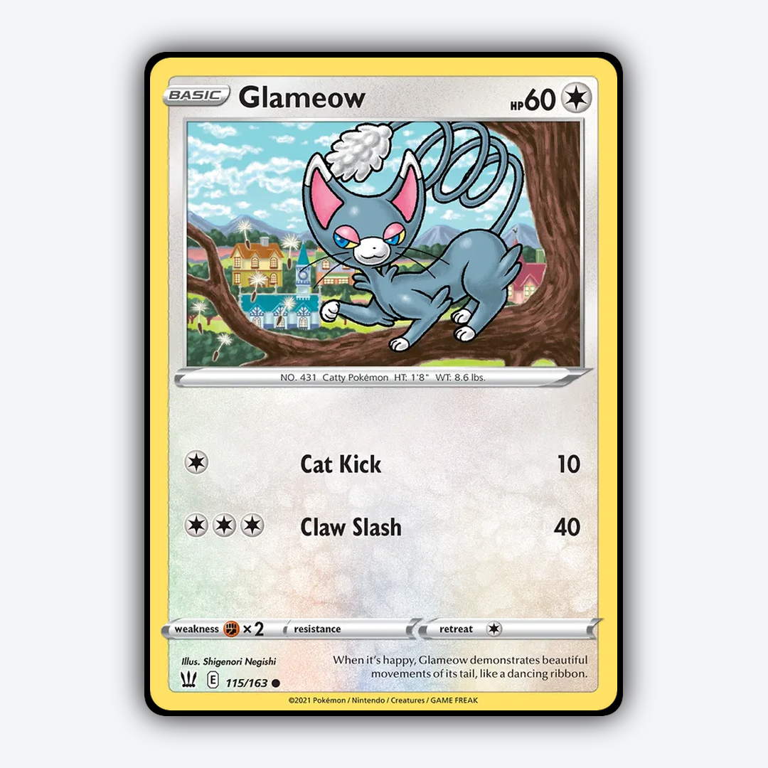 Glameow 115/163 - Battle Styles Set - Card Rug