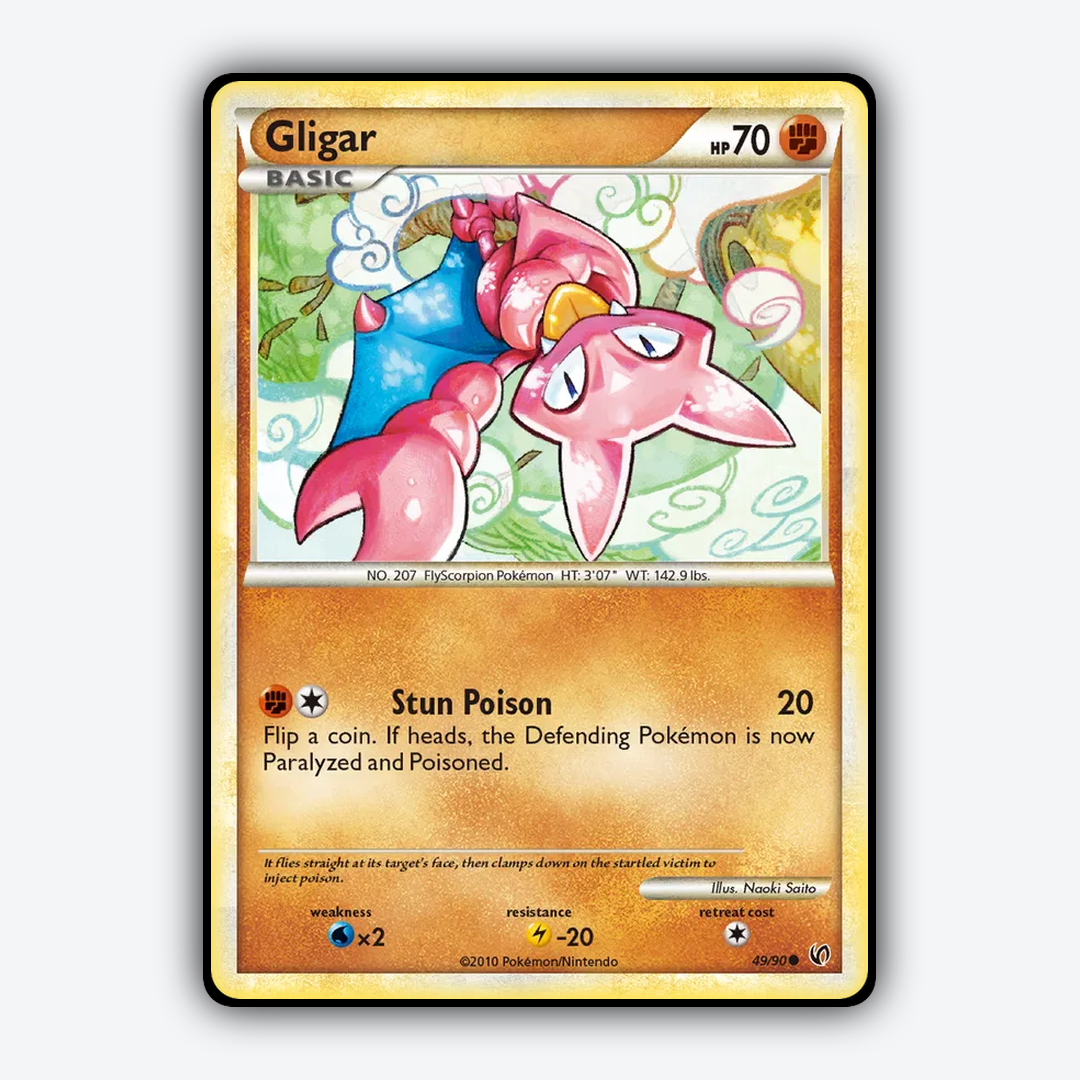 Gligar 049/90 - HS—Undaunted Set - Card Rug