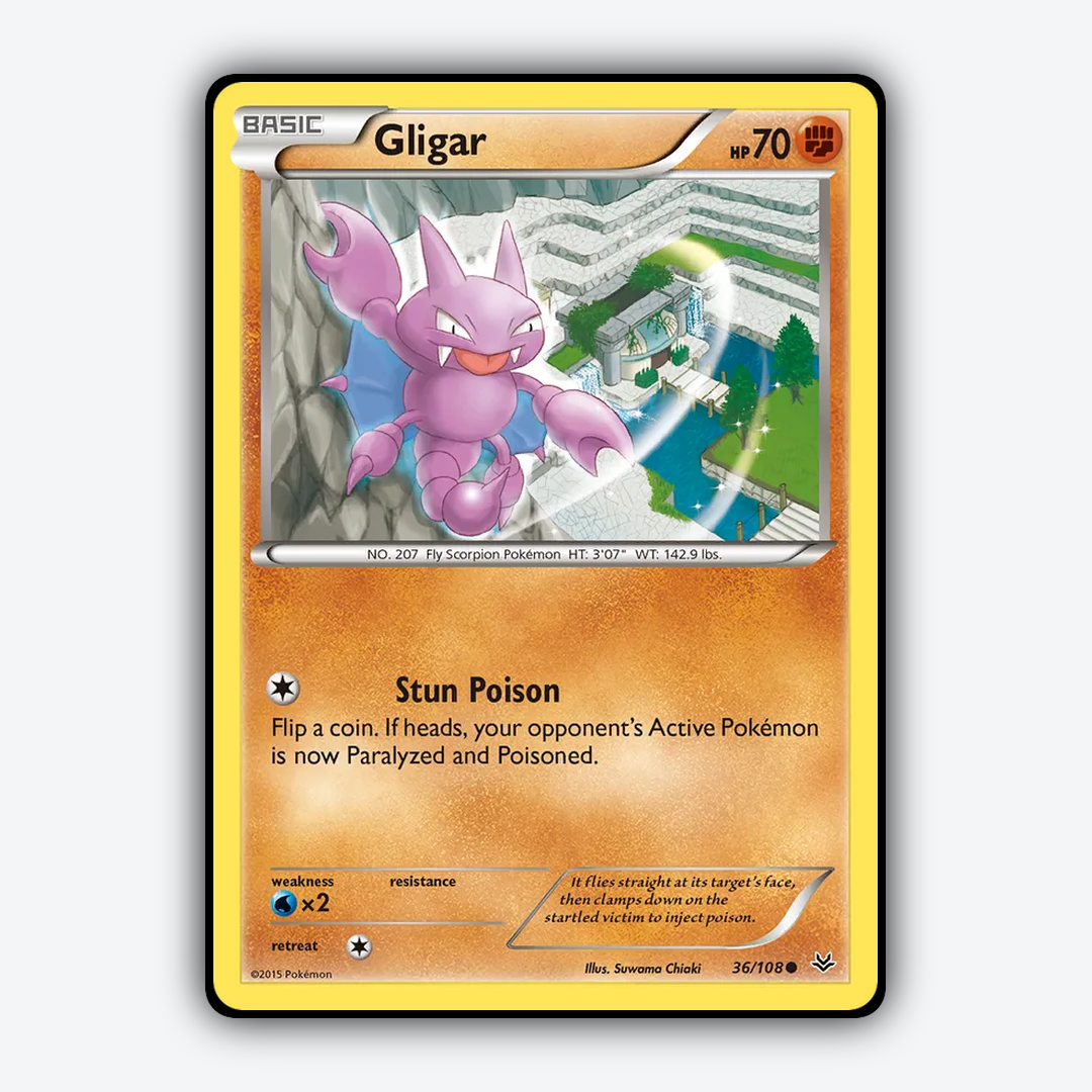 Gligar 036/108 - Roaring Skies Set - Card Rug