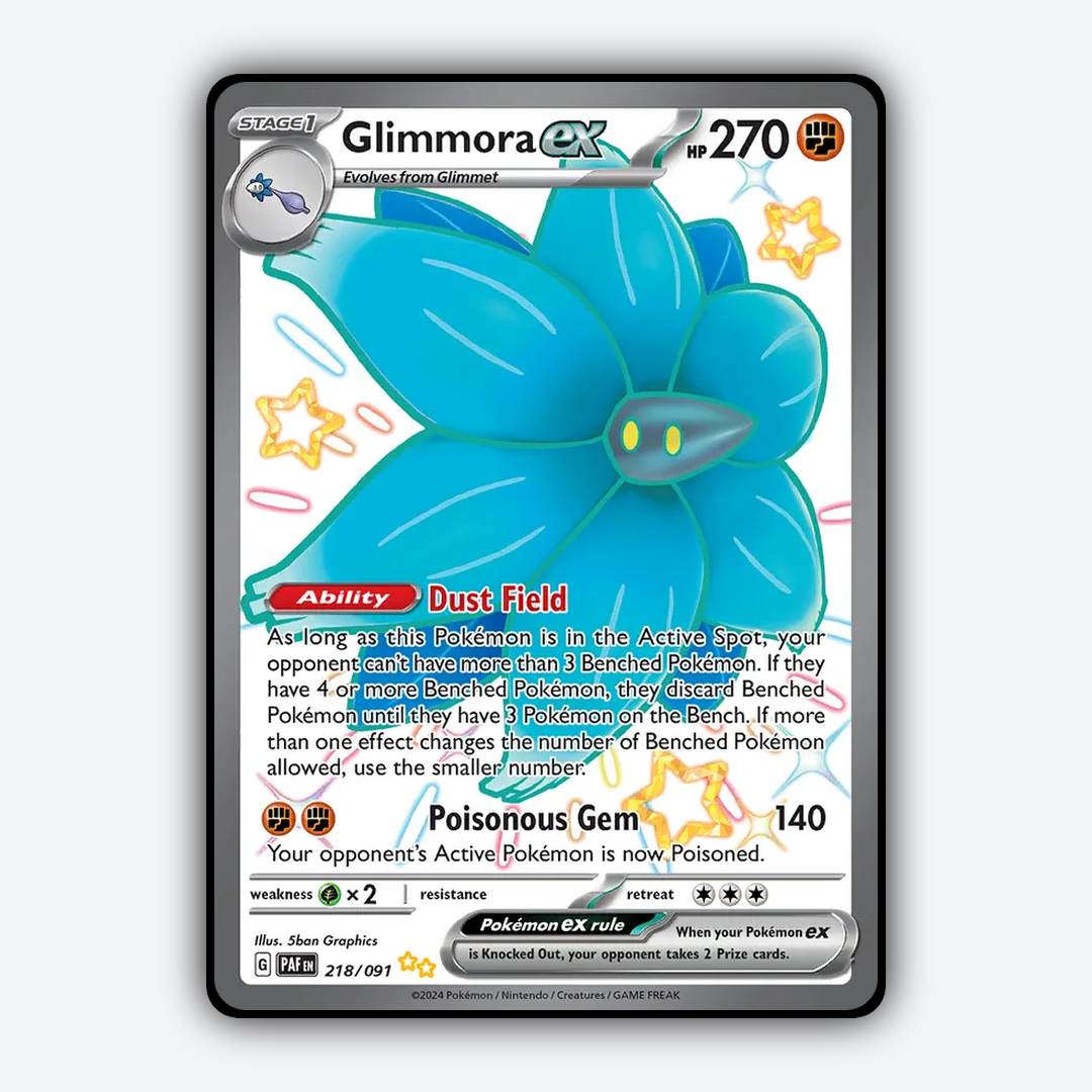 Glimmora ex #218 - Paldean Fates Set - Card Rug