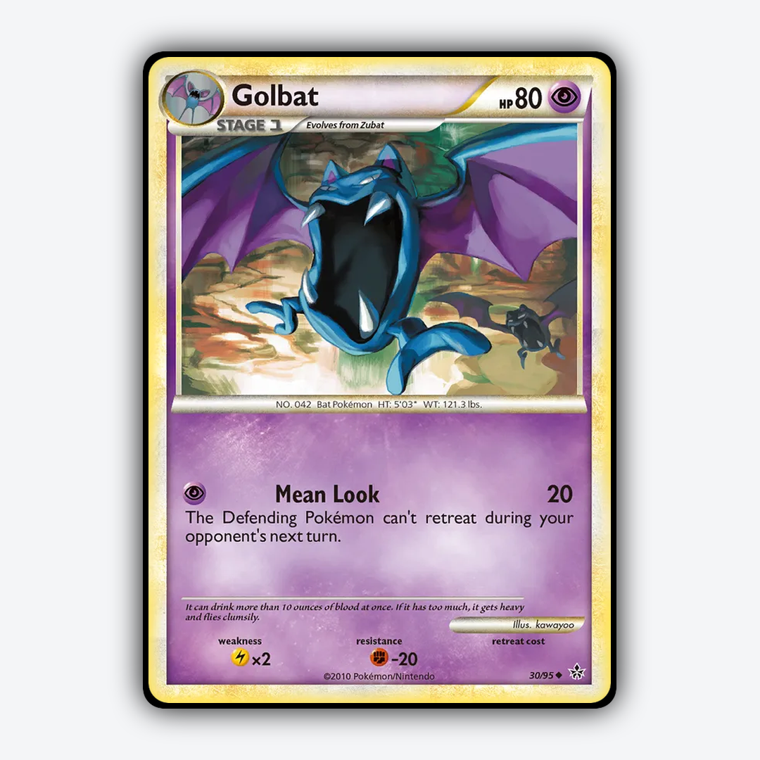 Golbat 030/95 - HS—Unleashed Set - Card Rug