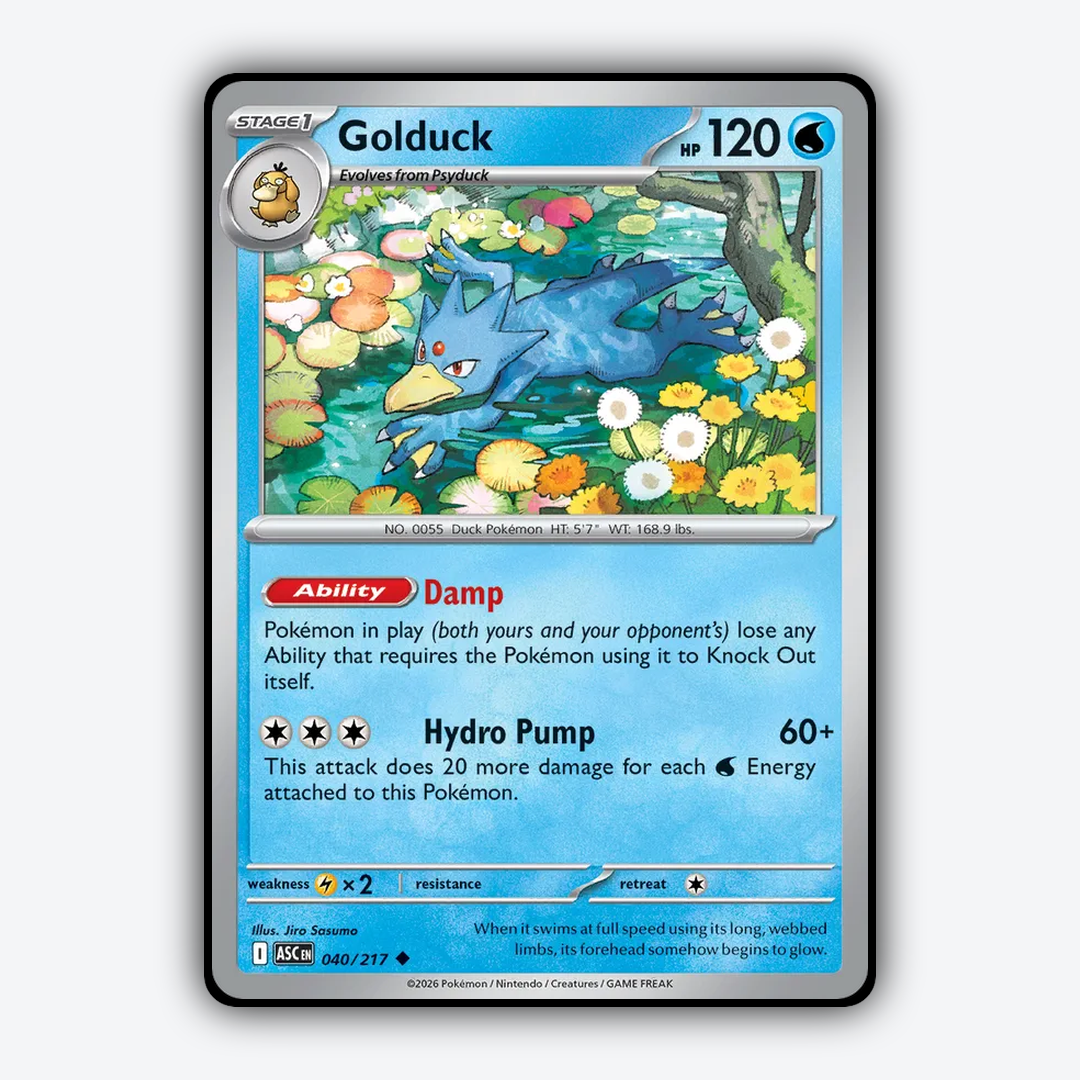 Golduck 040/217 - Ascended Heroes Set - Card Rug