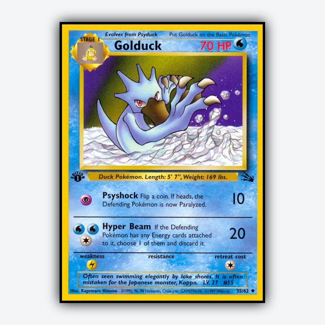 Golduck 035/62 - Fossil Set - Card Rug